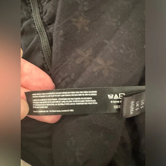 Free People Intimately Free Dessa Floral Bodysuit Black Balloon Sleeves Size Sm - Picture 13 of 14